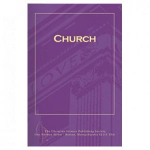 Church pamplet purple front cover