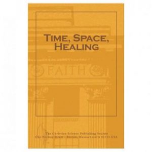 Time, Space, Healing pamphlet, yellow front cover