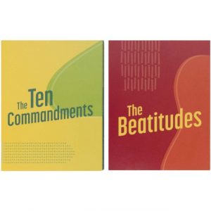 Children's 10 commandments and beatitudes card
