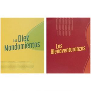 Children's 10 commandments and beatitudes card in Spanish